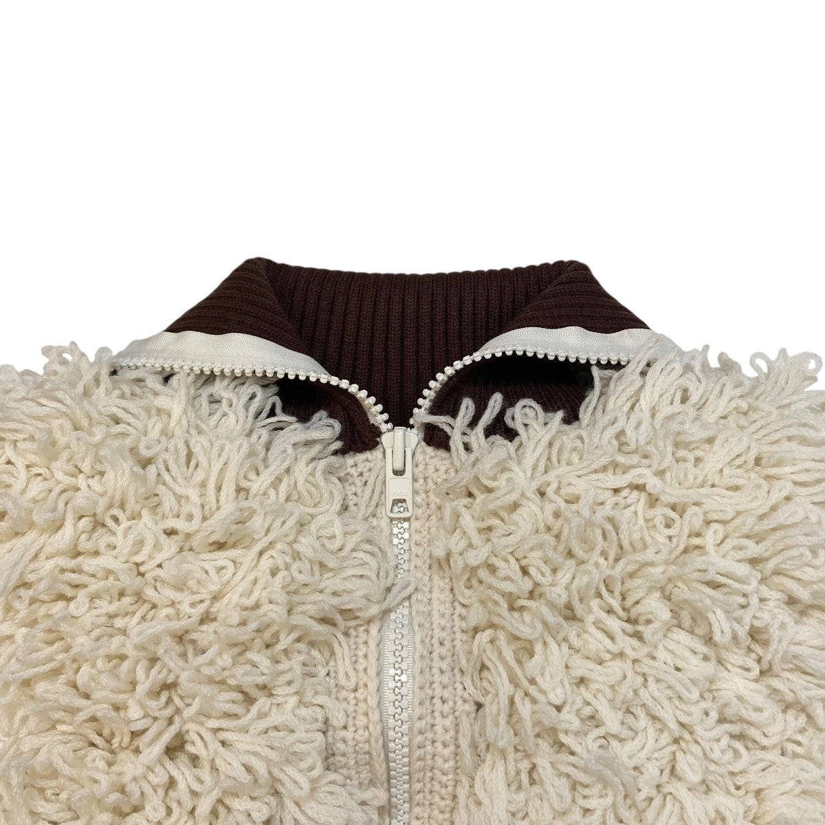 FUMIKA UCHIDA(フミカウチダ) LOOP YARN HAND KNITTED ZIP UP VEST ループヤーンジップアップ ニットベスト  FU-S-KT021 FU-S-KT021 アイボリー×ブラウン サイズ ワンサイズ｜【公式】カインドオルオンライン  ブランド古着・中古通販【kindal】