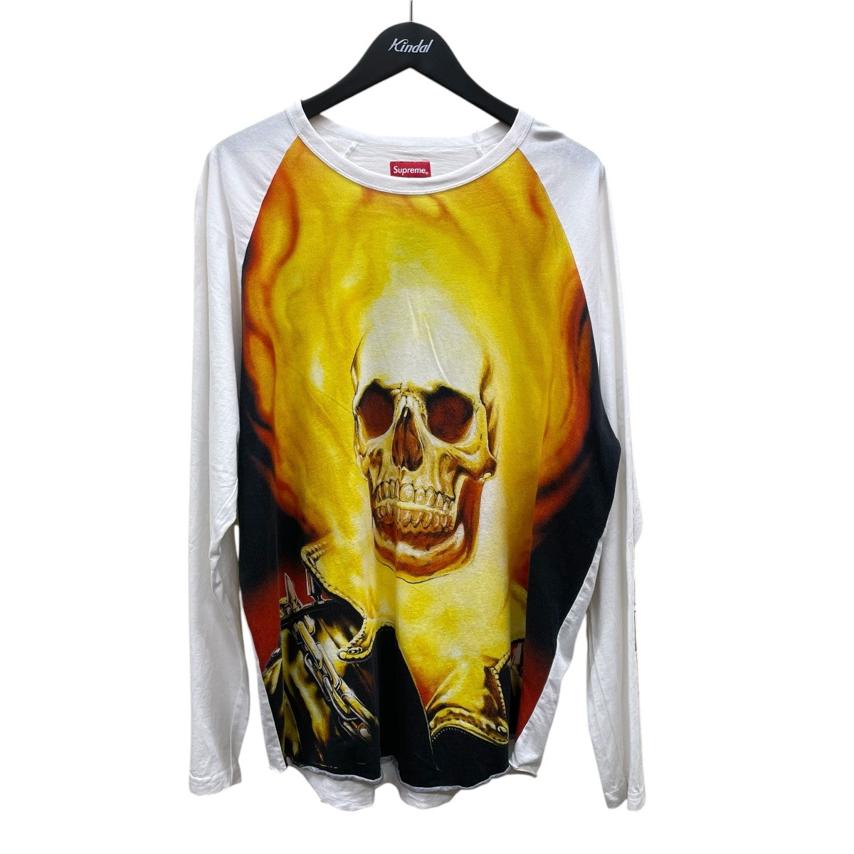 非常に高い品質 Supreme×MARVEL Ghost L／S長袖カットソー Raglan Rider トップス
