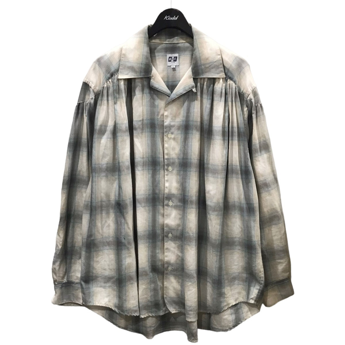 AiE(エーアイイー) オンブレチェック柄シャツ Painter Shirt - C／LY Ombre Plaid ペインターシャツ コットンリヨセル  オンブレプレイド MR963