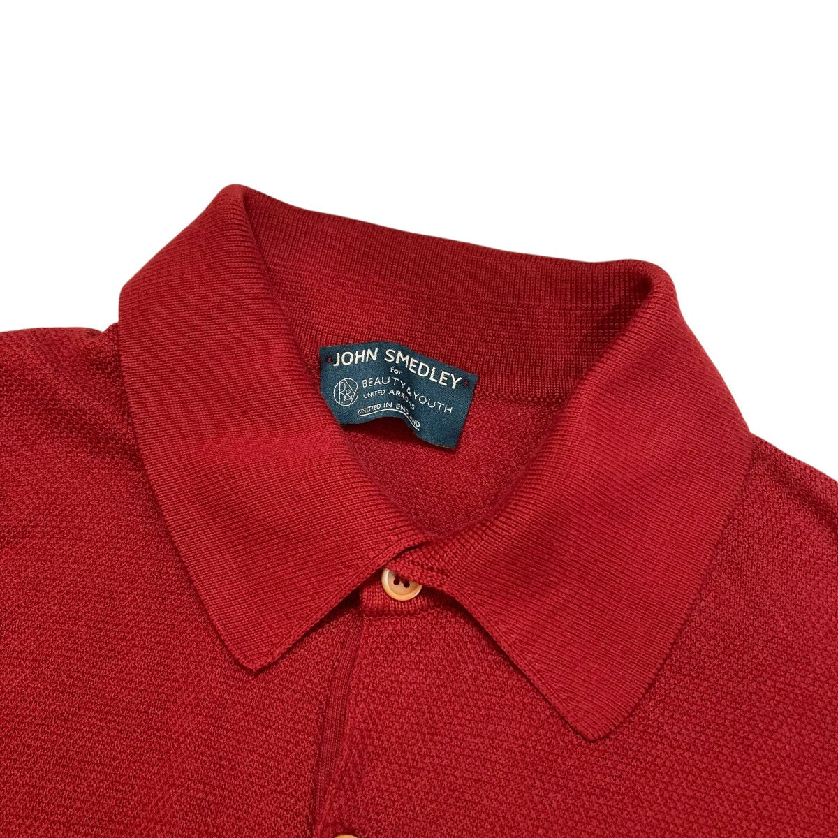 JOHN SMEDLEY ポロシャツ M 赤/グレー/白 JOHN SMEDLEY ポロシャツ M 赤/グレー/白 JOHN SMEDLEY
