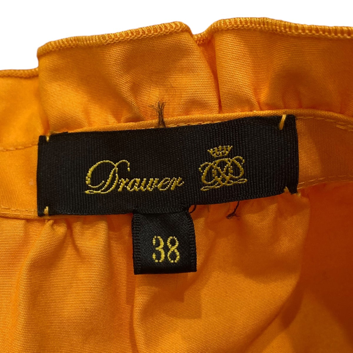 DRAWER(ドゥロワー) ウェストギャザーフレアスカート 6524-299-1044 オレンジ サイズ:38 レディース スカート 中古・古着