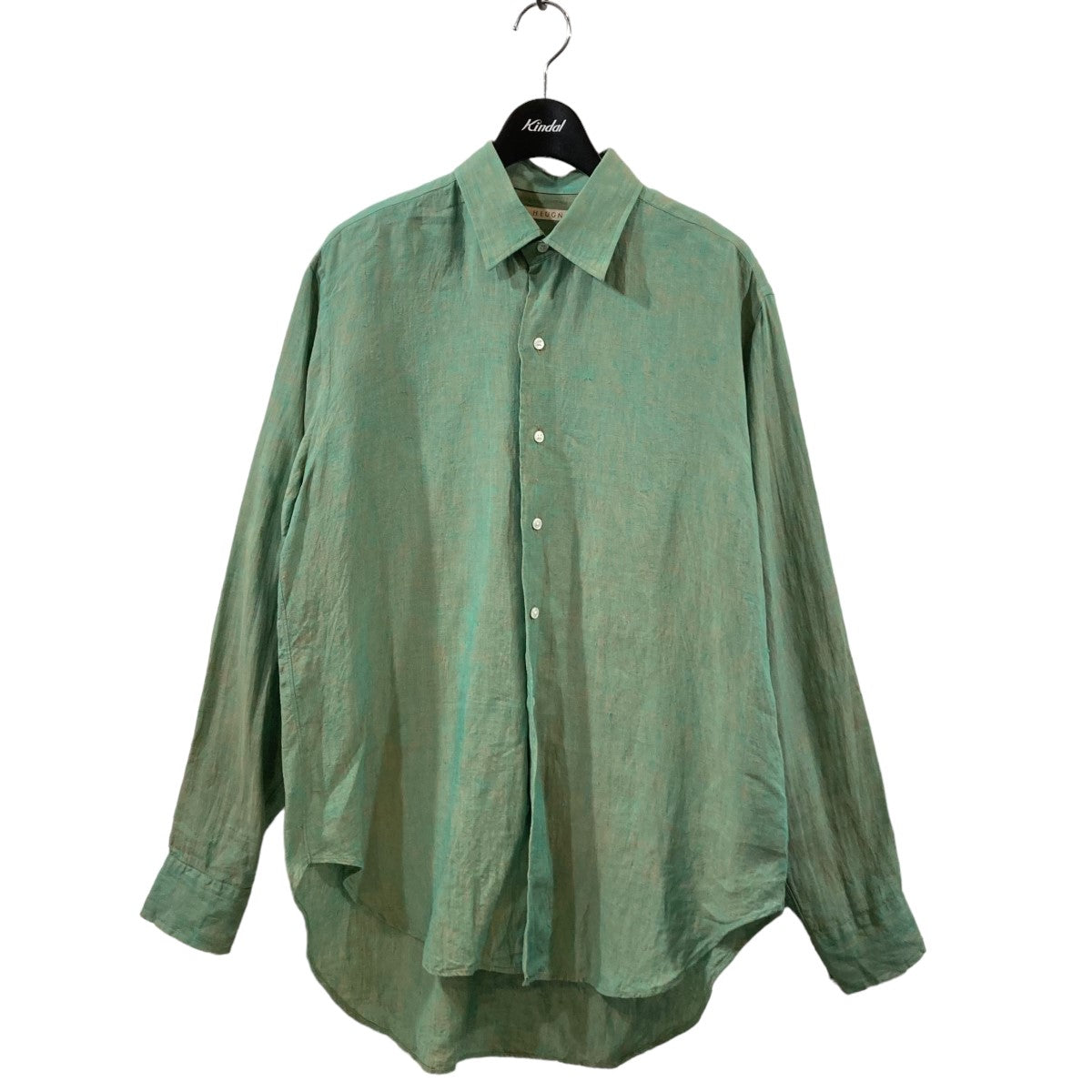 Alan リネンシャンブレーワンピースカラーシャツ長袖シャツSHIRT 086