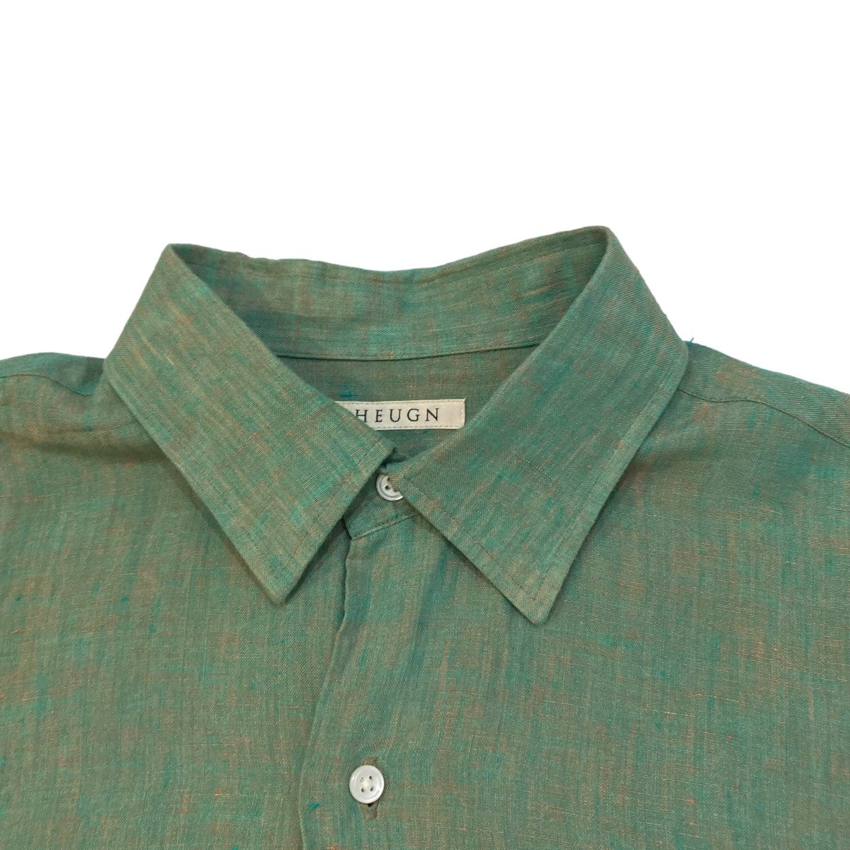 Alan リネンシャンブレーワンピースカラーシャツ長袖シャツSHIRT 086