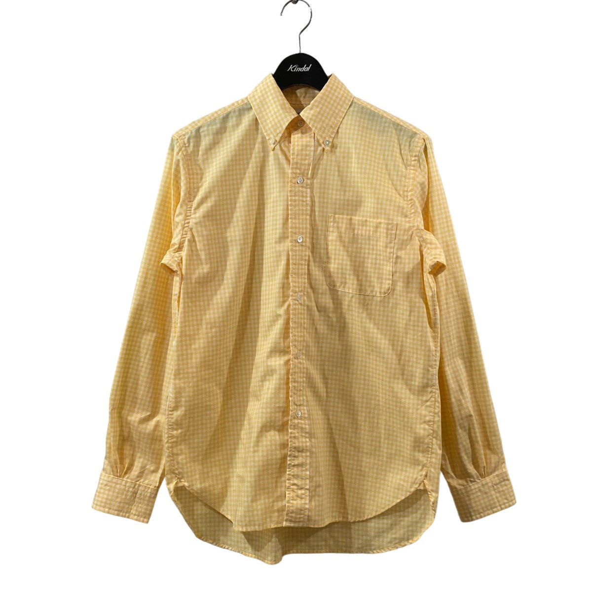 ギンガムチェック長袖シャツ110-561-05