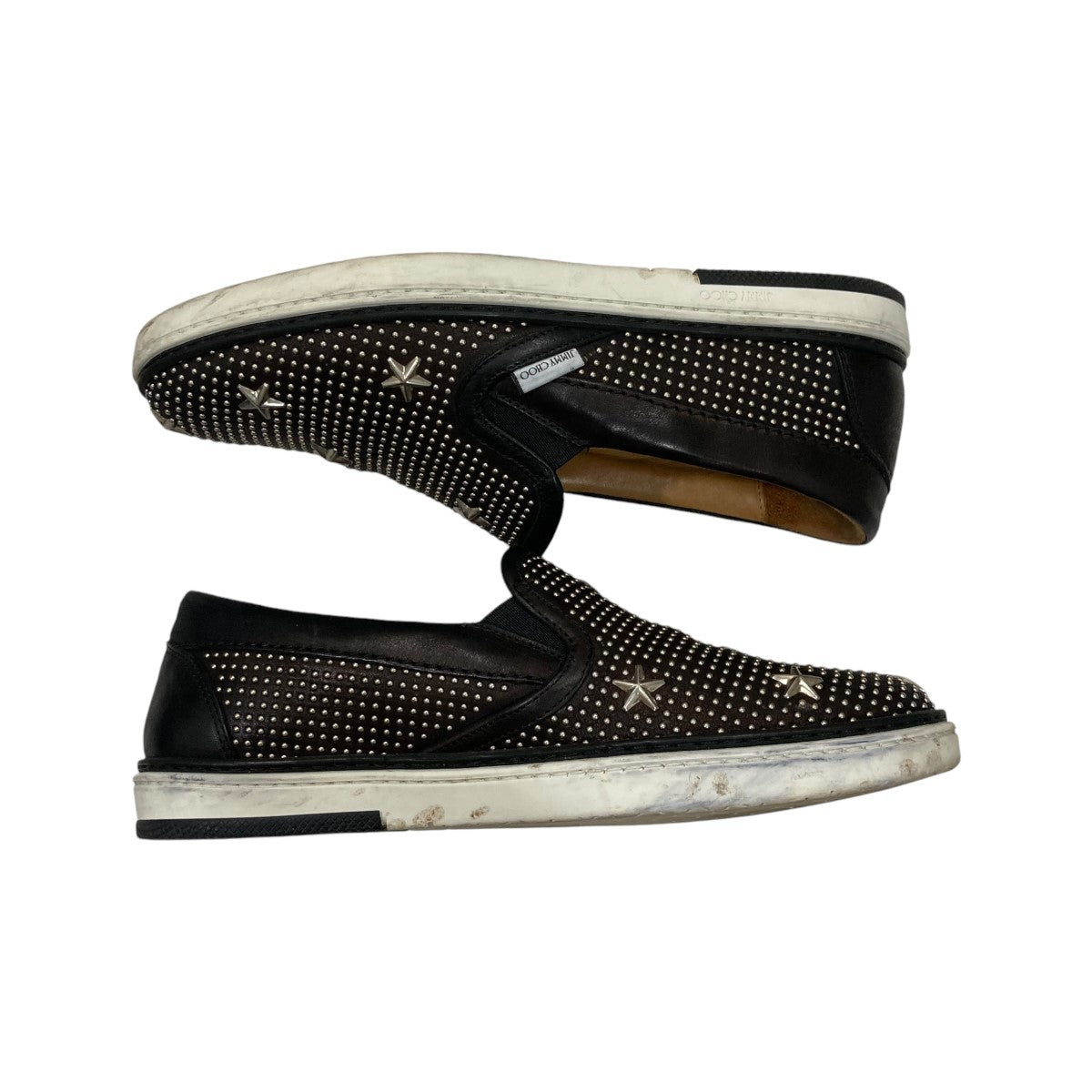 JIMMY CHOO(ジミーチュウ) スタッズスリッポン ブラック サイズ
