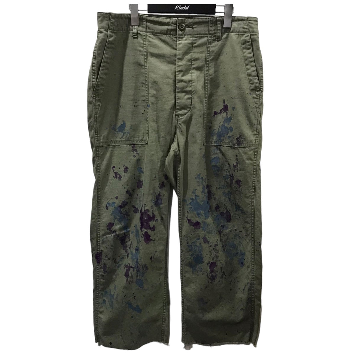 Needles(ニードルス) ペインターパンツ Fatigue Pant Back Sateen Paint ファティーグパンツ バックサテン  ペイント GL150 GL150 オリーブ サイズ M｜【公式】カインドオルオンライン ブランド古着・中古通販【kindal】