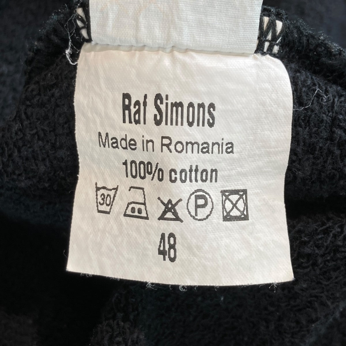 90年代◇ラフシモンズ　RAF SIMONS ノースリーブ パーカー◇48 白 RAF SIMONS(ラフシモンズ) / 04SS/宗教期/ノースリーブパーカー