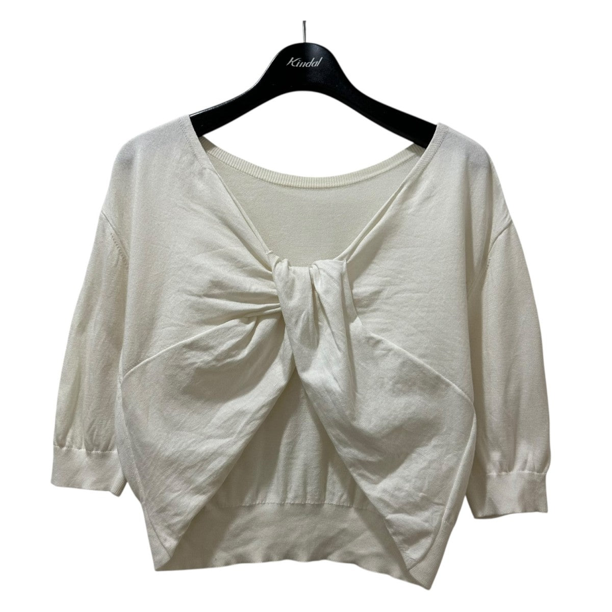 バウト BOWTE クロス 半袖ニット ホワイト サイズ：F BOWTE(バウト) クロス 半袖ニット ホワイト サイズ F｜【公式
