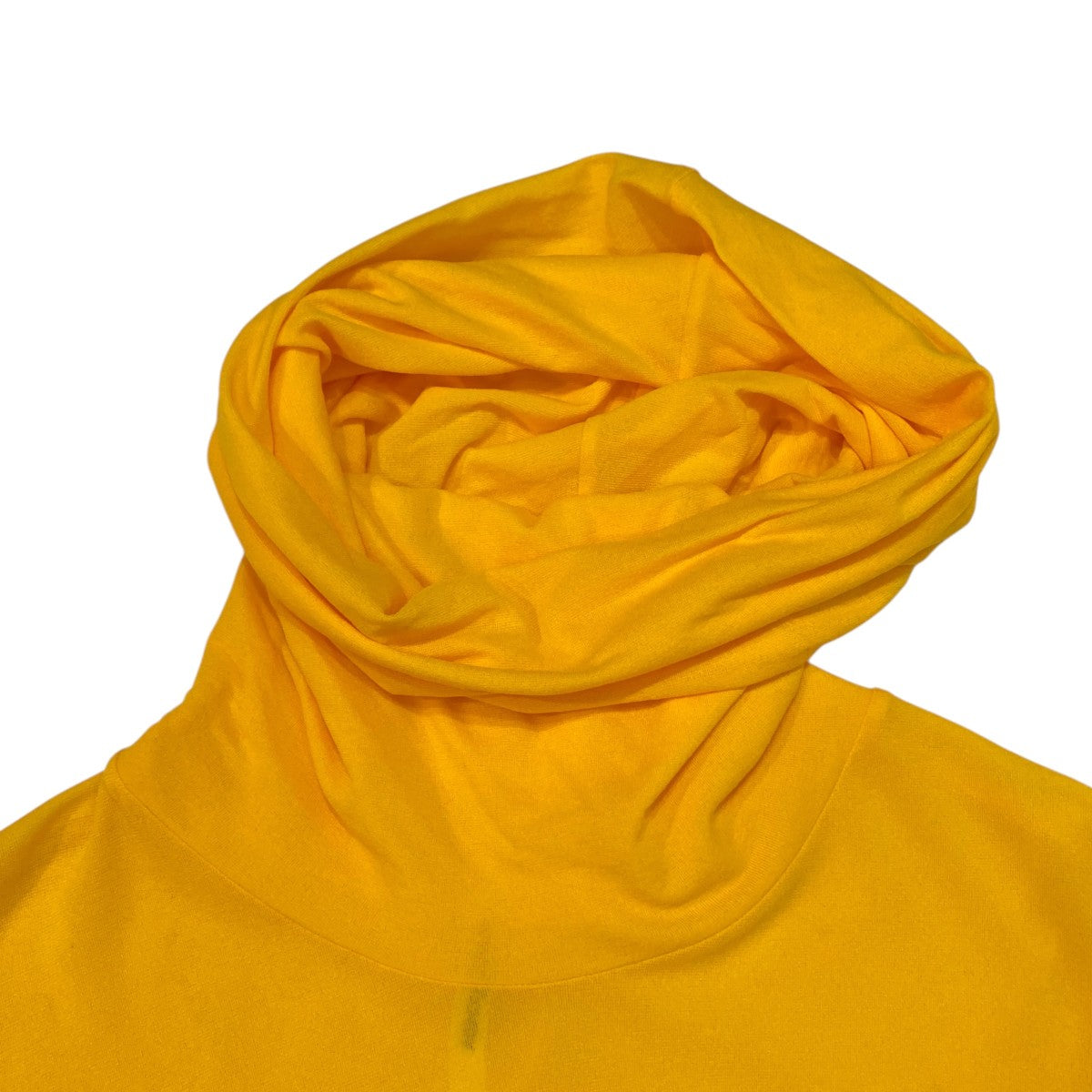 【値下げ】FUMIKA UCHIDA NYLON RIBBED NECK HOODED TOP タートルネックカットソー FU-S-UW001 イエロー サイズ：L (南船場店) FUMIKA UCHIDA(フミカウチダ) NYLON RIBBED NECK HOODED TOP