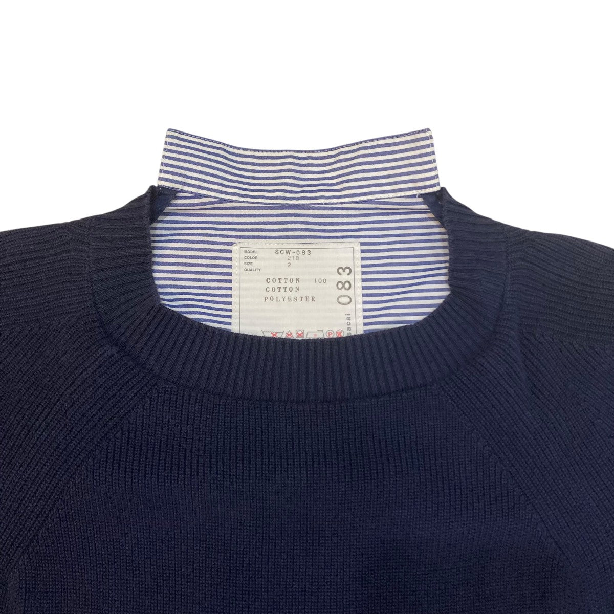 sacai(サカイ) 切替ストライプワンピースSCW-083 SCW-083