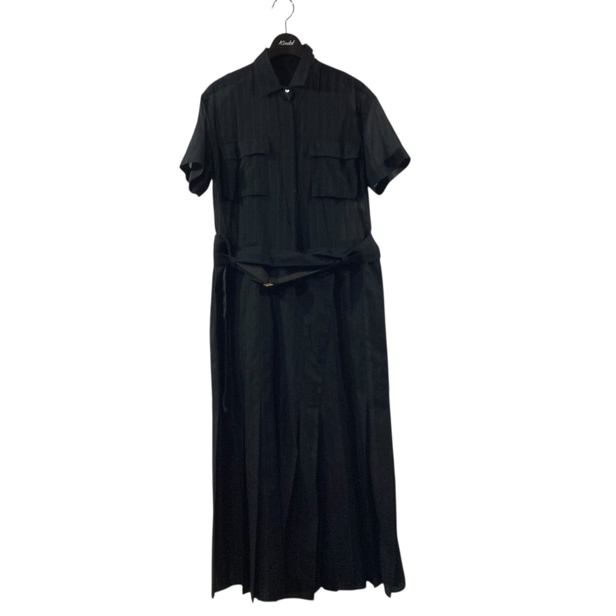 sacai(サカイ) ストライプワンピース23-06539 23-06539 ブラック