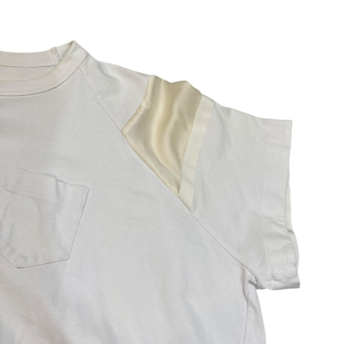 sacai - sacai 切り替えトップス sacai(サカイ) 切替Tシャツ23-06567 23-06567 ホワイト サイズ 2