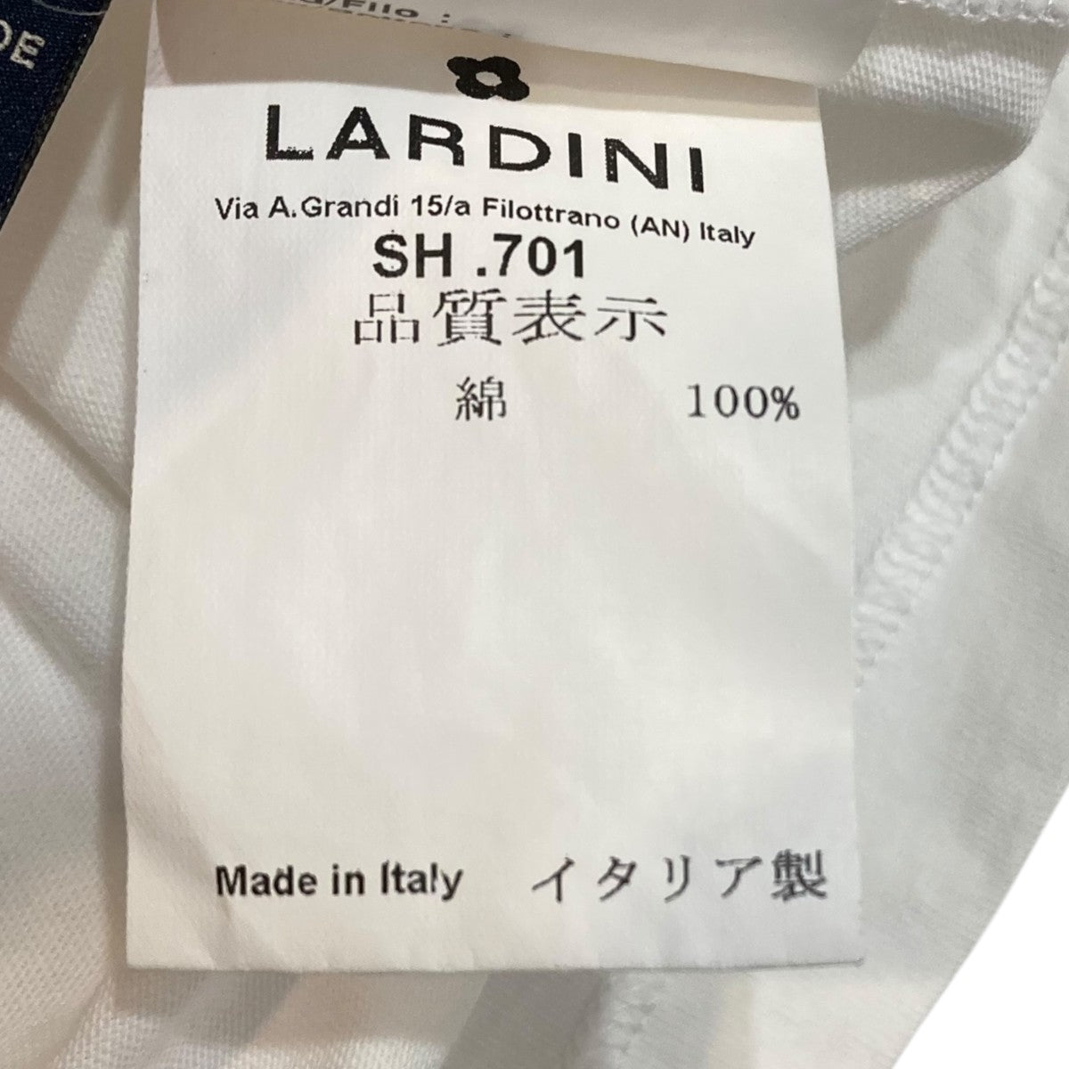 VIP【関税送料無料】希少 Lardini Cotton and silk T-shirt LARDINI(ラルディーニ) プリントTシャツSH701JPLTCLUB