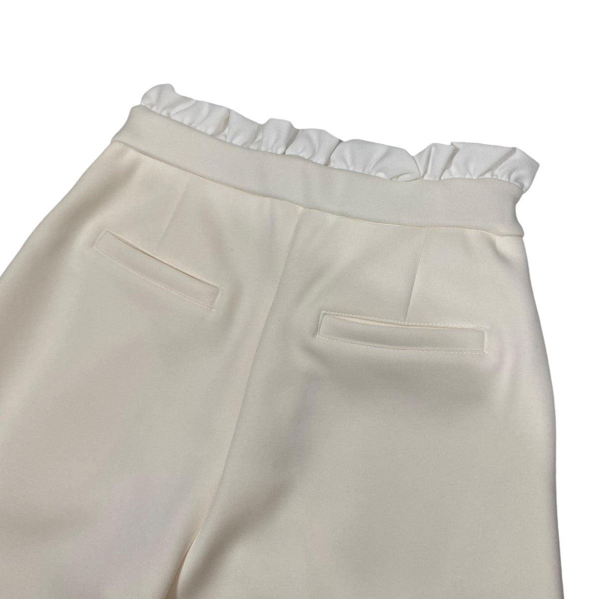 UNMINOU(アンミヌ) ウエストフリル スラックスパンツイージーパンツ  