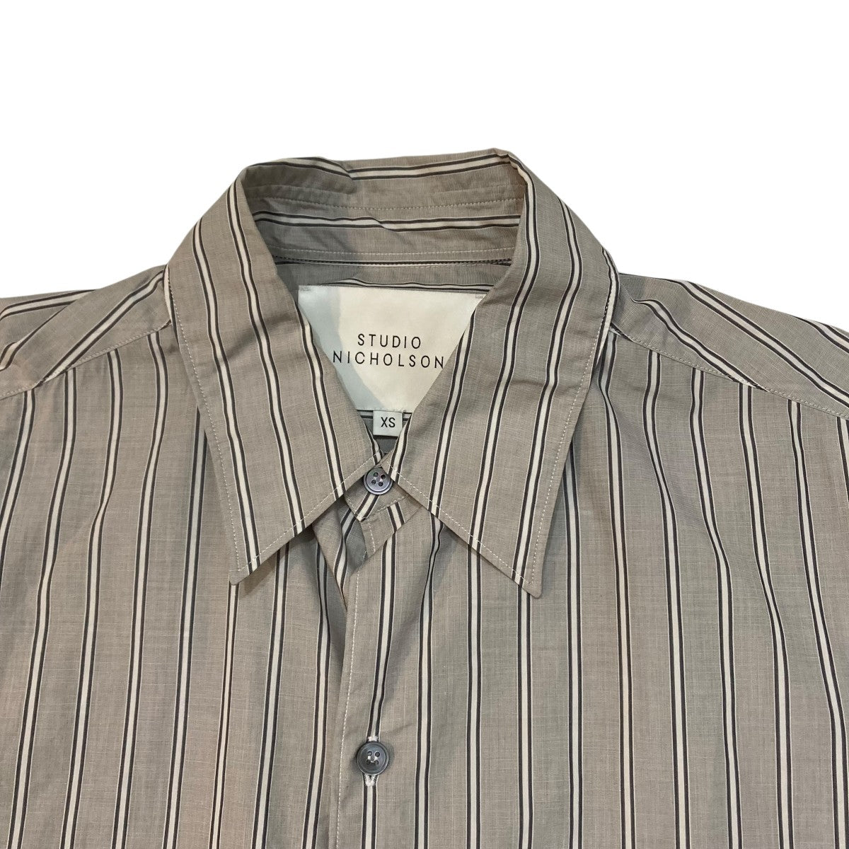 STUDIO NICHOLSON SHORT SLEEVE SHIRTストライプ半袖シャツ51-10-831004 古着・中古-3枚目のアイテム画像