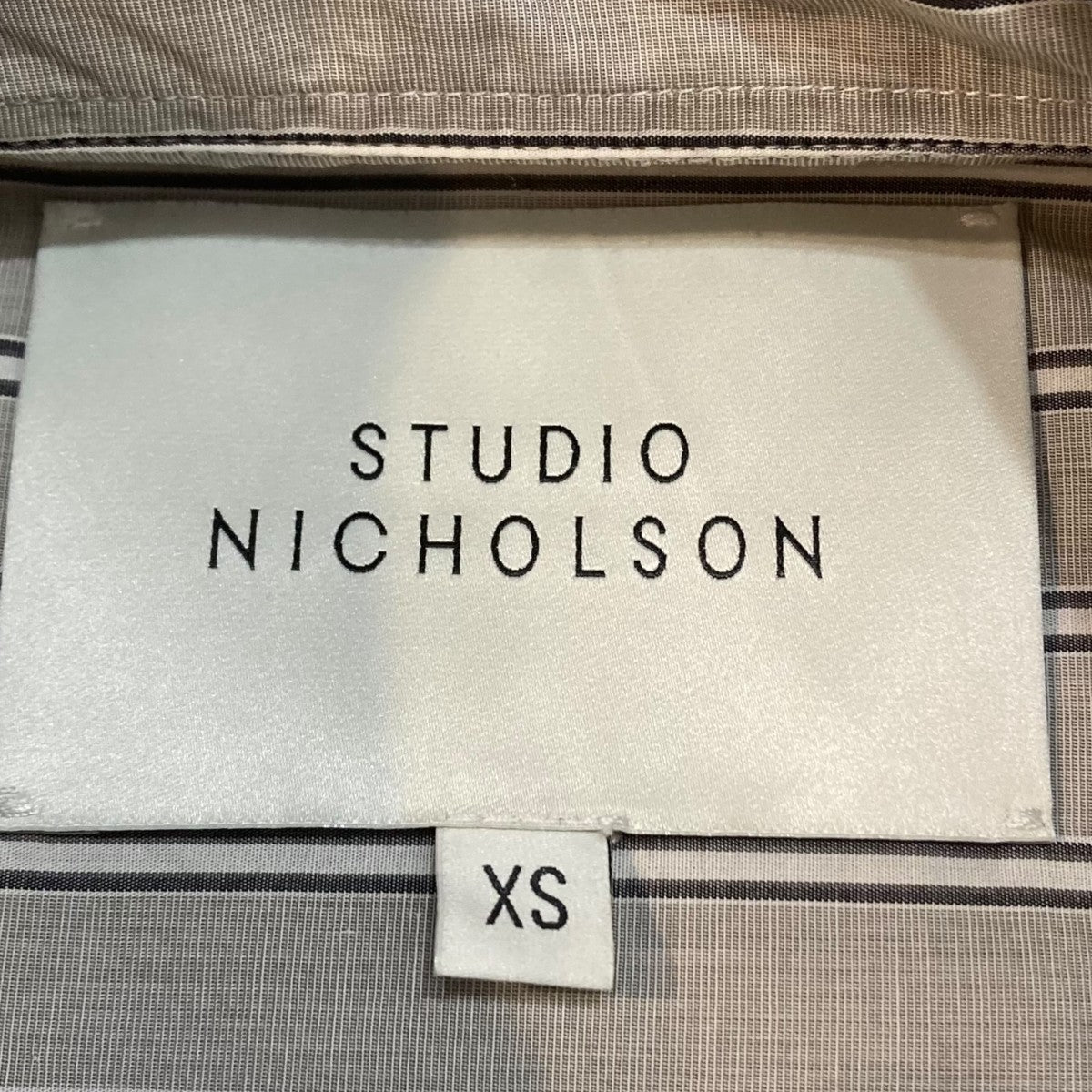 STUDIO NICHOLSON SHORT SLEEVE SHIRTストライプ半袖シャツ51-10-831004 古着・中古-5枚目のアイテム画像