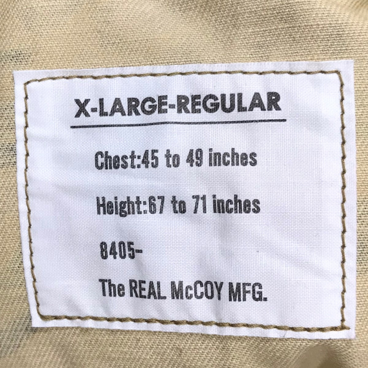 THE REAL 悪く McCOY'S / TIGER PARKA / XL