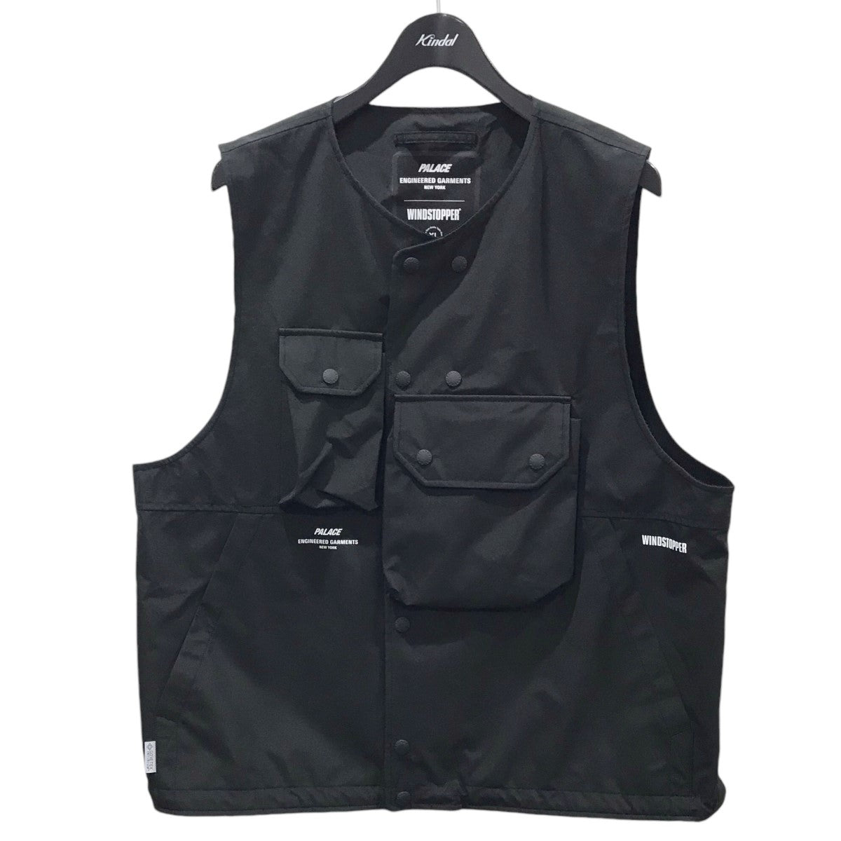 PALACE×Engineered Garments ゴアテックス インフィニアム カバー ベスト GORE-TEX INFINIUM COVER  VEST ブラック サイズ XL｜【公式】カインドオルオンライン ブランド古着・中古通販【kindal】