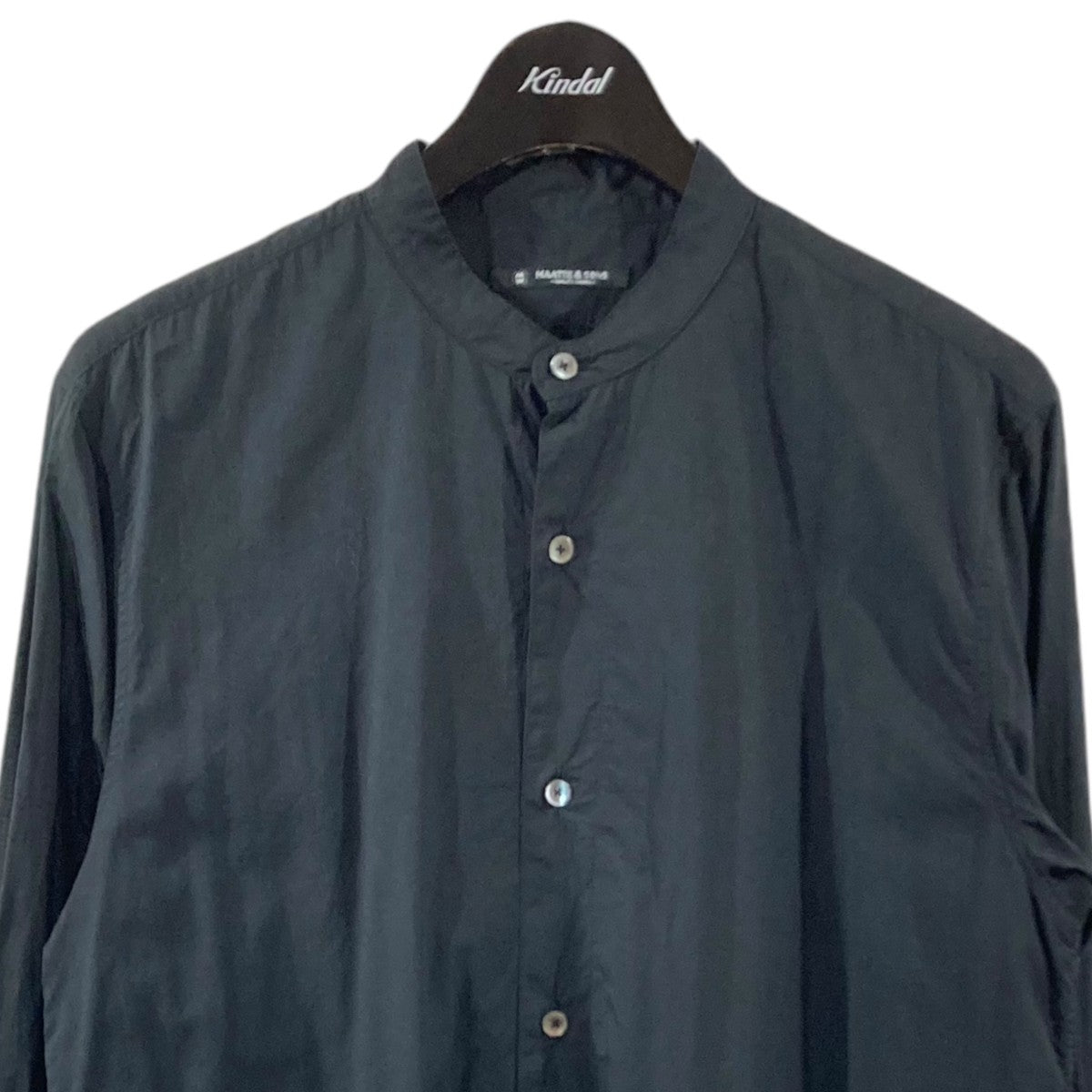 MAATEE&SONS 半無双BAND COLLAR SHIRTS 黒 160番TANSHI 半無双BAND COLLAR - WUNDER