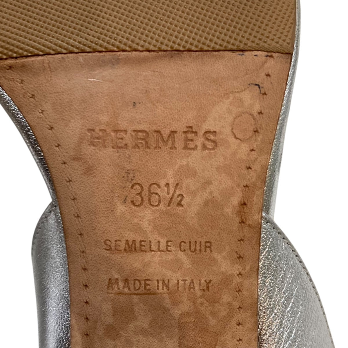 専用品　HERMES エルメス　サンダル　オアジス　シルバー　36 1/2 HERMES 美品 オアジス シルバー サンダル 37.5（24.0cm