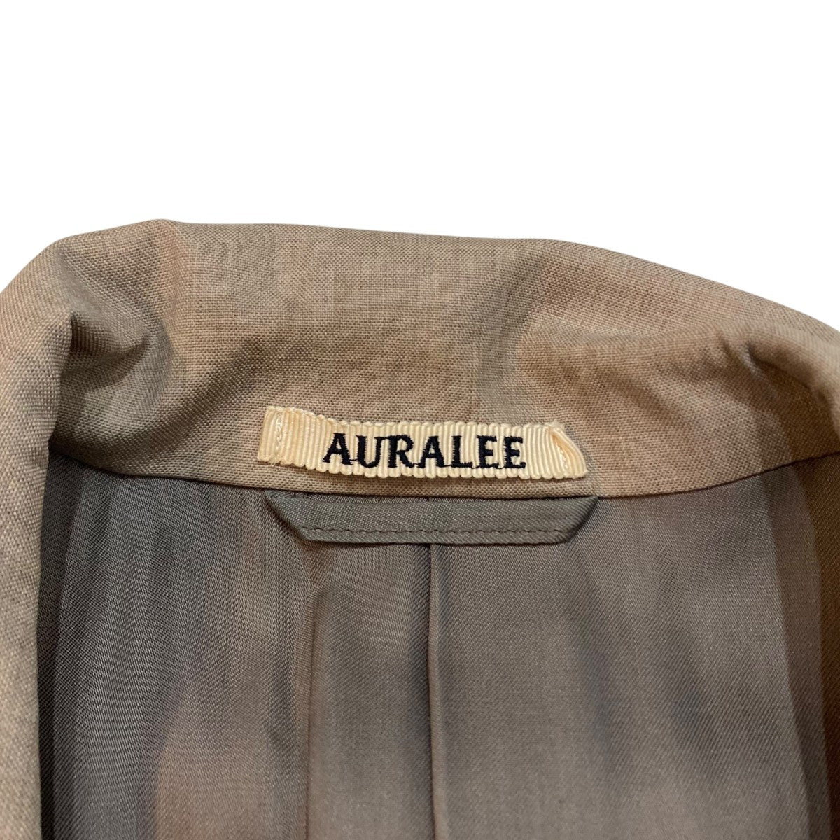 AURALEE WASHABLE WOOL TROPICAL JACKETテーラードジャケットA215J01WH 古着・中古-5枚目のアイテム画像