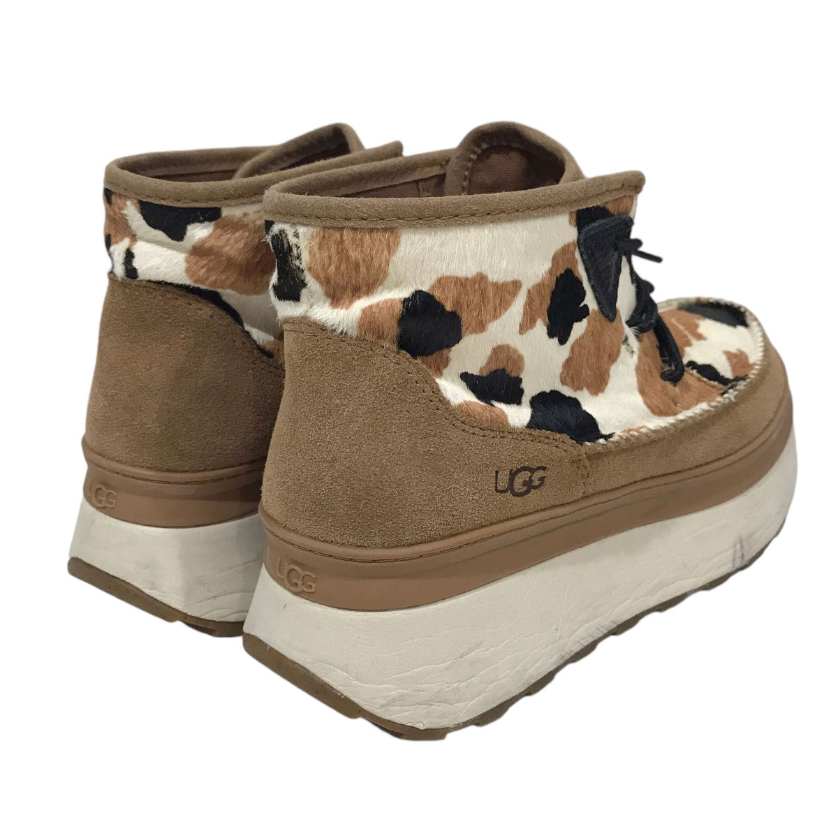 UGG(アグ) 厚底シューズ UGG Marin Bootie Cow Print マリンブーティ カウプリント 1121811 1121811  ブラウン・オフホワイト・ブラック サイズ 25cm｜【公式】カインドオルオンライン ブランド古着・中古通販【kindal】