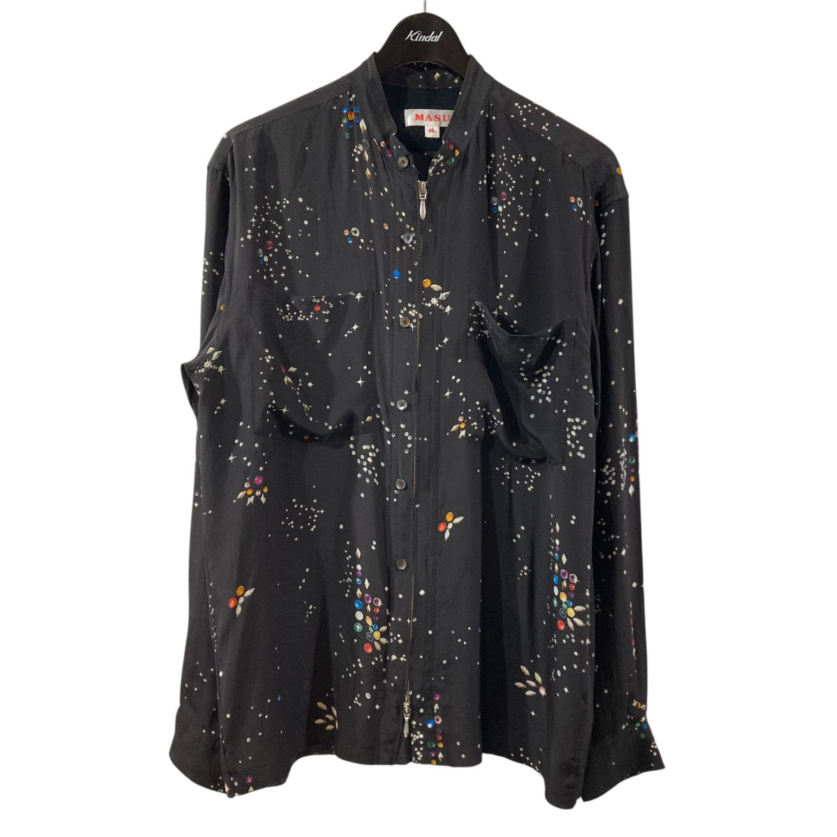 MASU(エムエーエスユー) ZIP-UP GALAXY SILK SHIRT総柄長袖 MASU(エムエーエスユー) ZIP-UP GALAXY SILK SHIRT総柄長袖