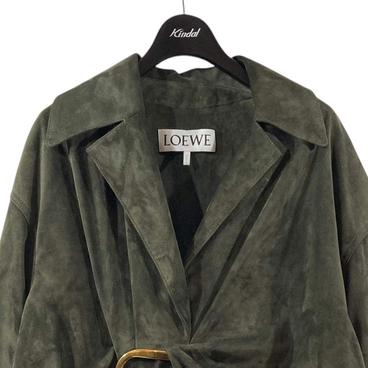 LOEWE(ロエベ) ドレープ トップス（スエードカーフ）レザージャケット 