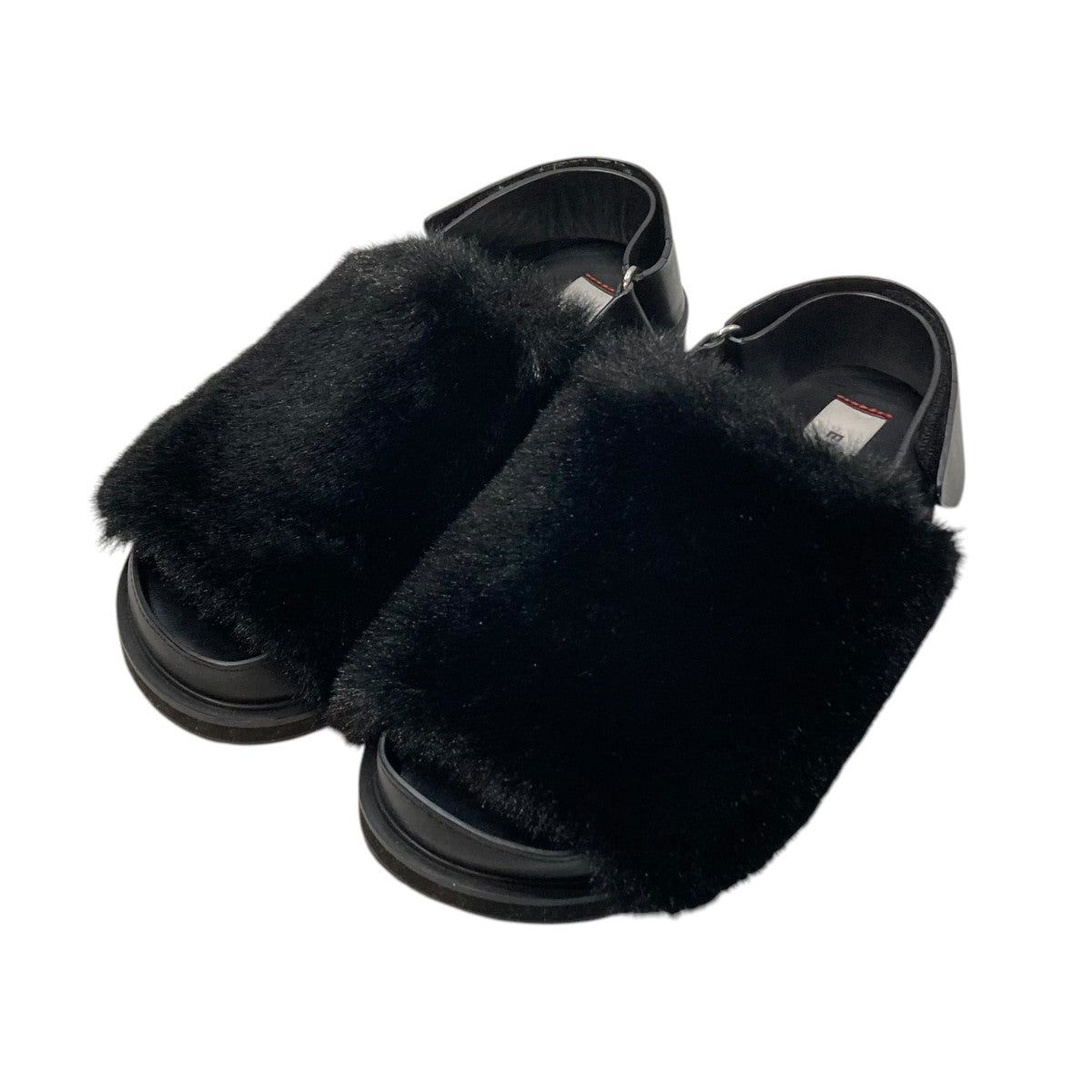 ENFOLD パデットサンダル ブラック 37 ENFOLD ブラックファーサンダル37 ENFOLD(エンフォルド)｜パデット