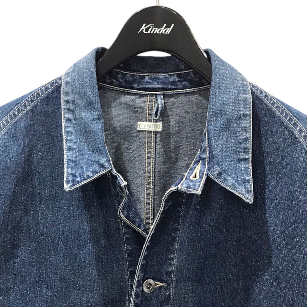A．PRESSE(アプレッセ) 23AW 加工デニムカバーオールジャケット Denim 