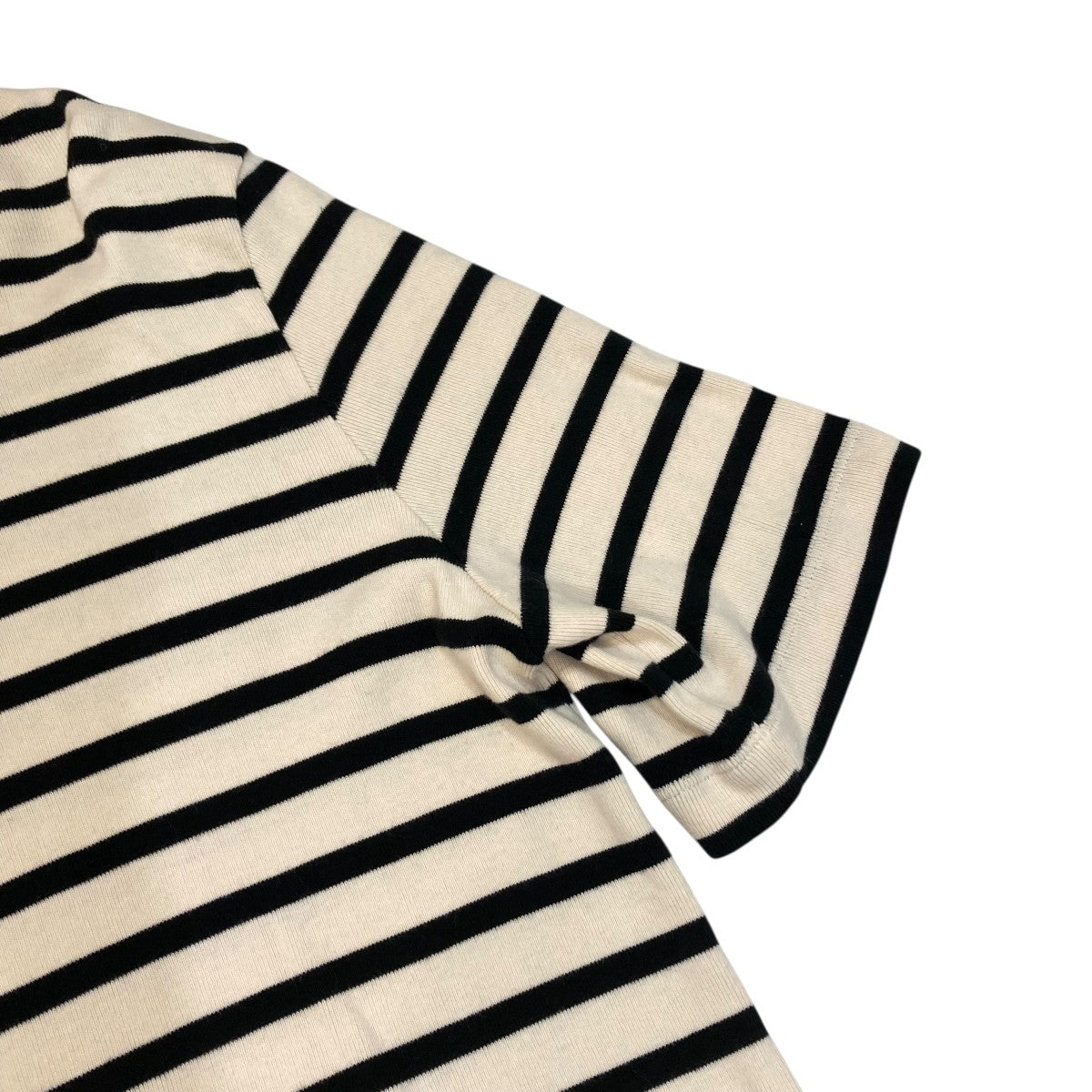 ジルサンダープラス JIL SANDER+ ボーダーTシャツ J47GC0109 ブラック×アイボリー サイズ：L JIL SANDER+ ジルサンダープラス ボーダー Tシャツ J47GC0109