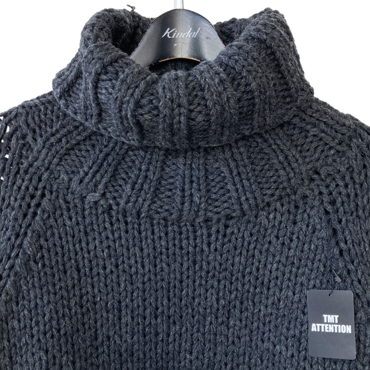 Duckbill ROUGH プリント セーター S アランクラフト クルーネック フィッシャーマンセーター リブ