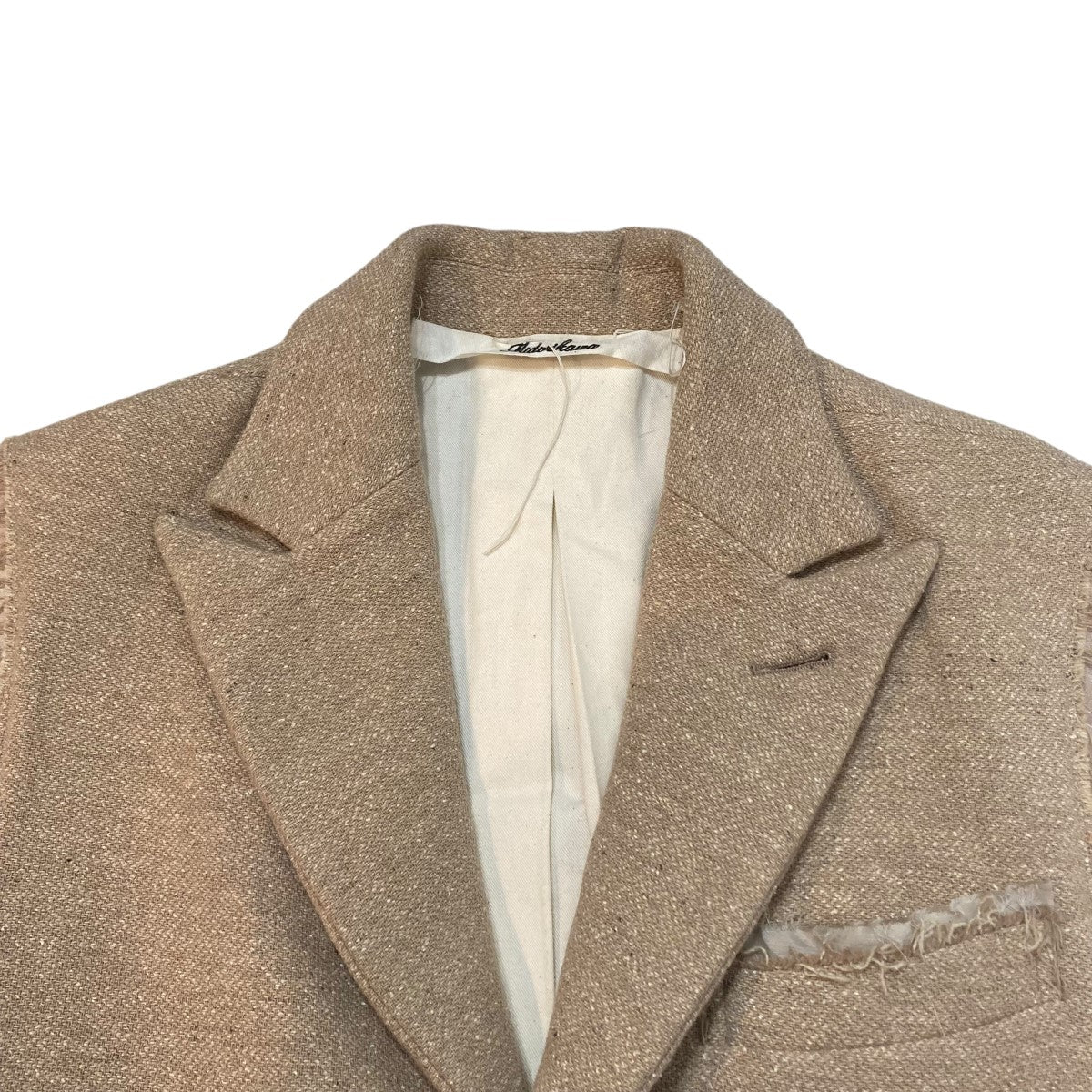 Midorikawa(ミドリカワ) silk wool belted vest jacketシルクウール