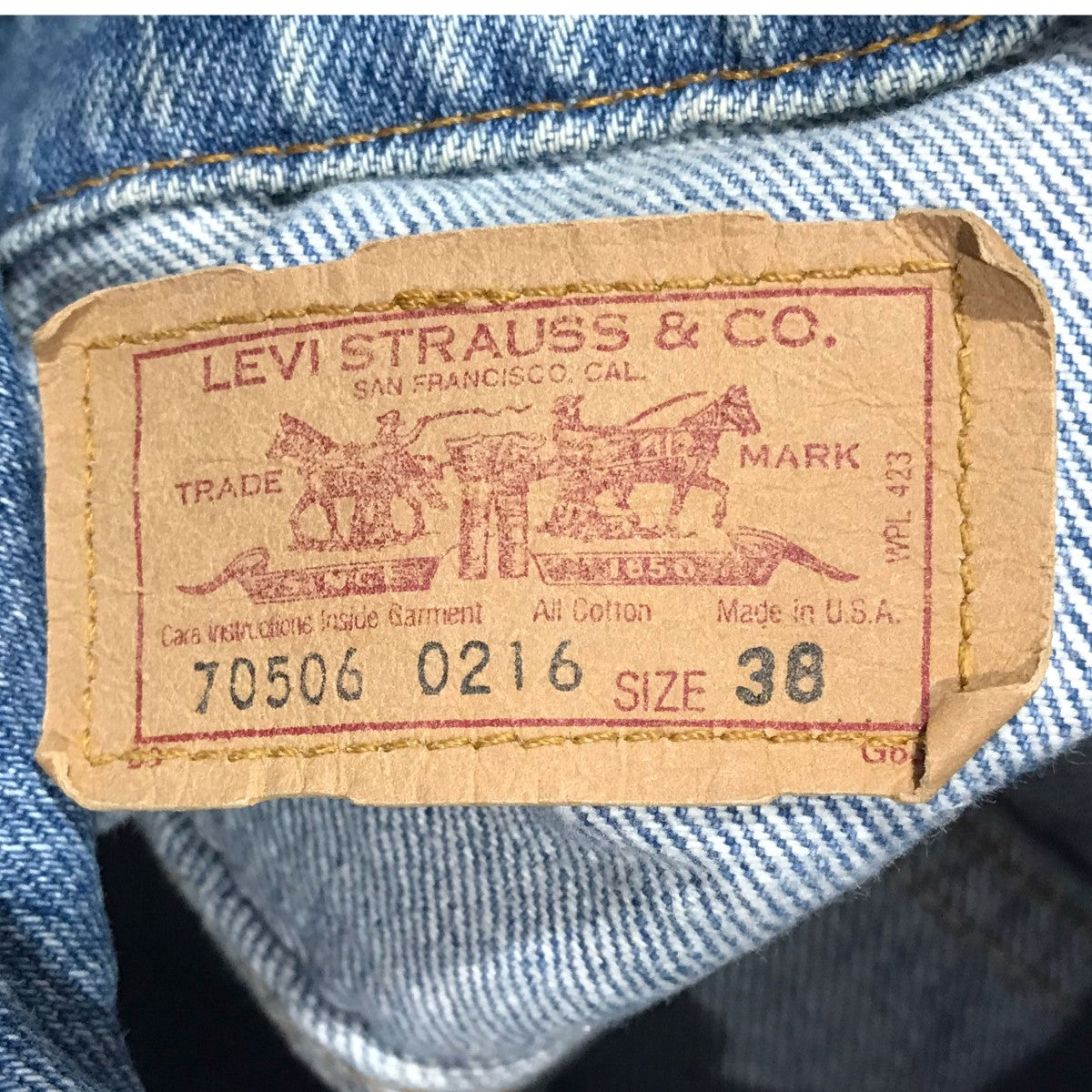 LEVI'S(リーバイス) デニムジャケット 米国製 ボタン裏527 70506