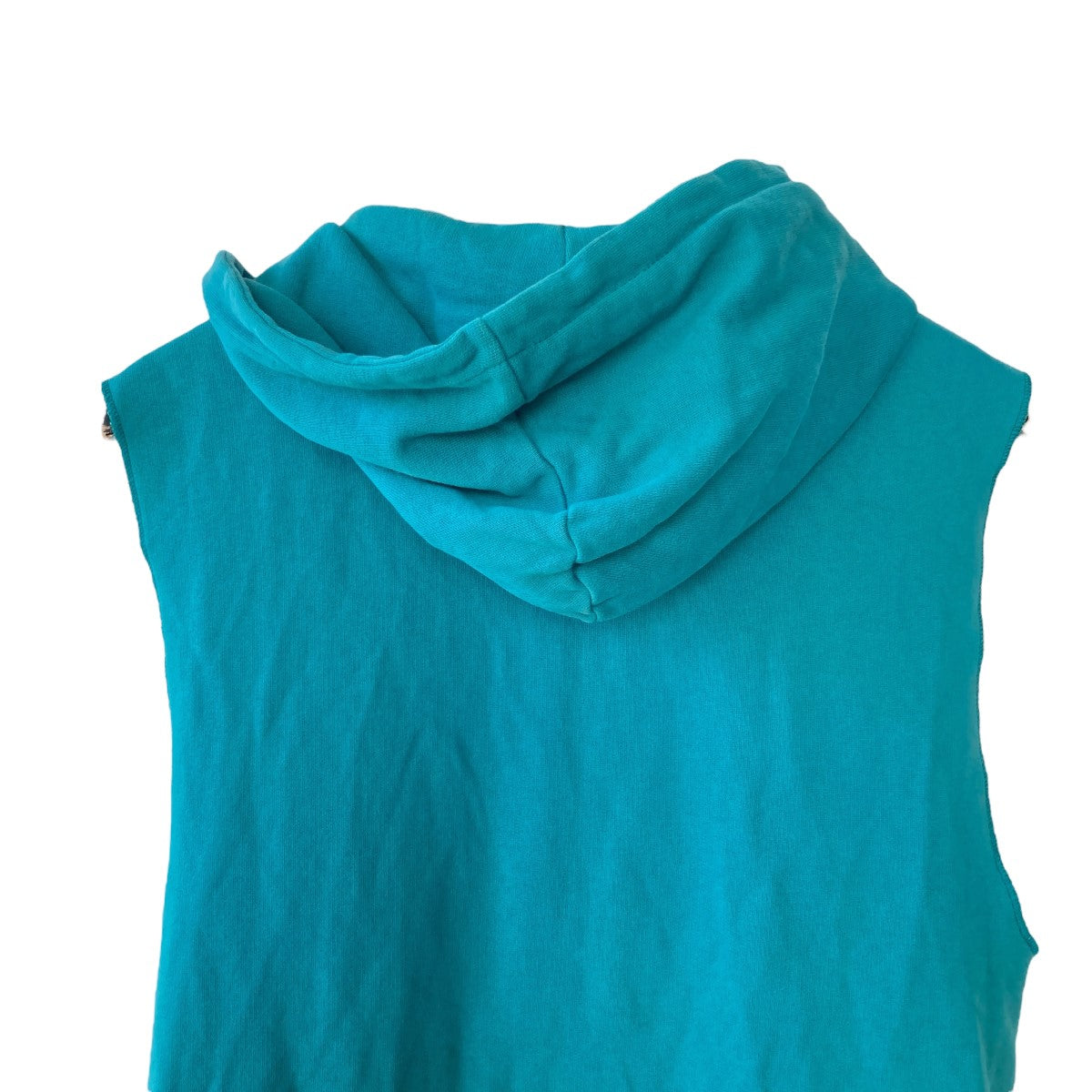 BALMAIN(バルマン) TURQUOISE SLEEVELESS SIDE ZIP HOODIE VEST BALMAIN(バルマン) TURQUOISE SLEEVELESS SIDE ZIP HOODIE VEST