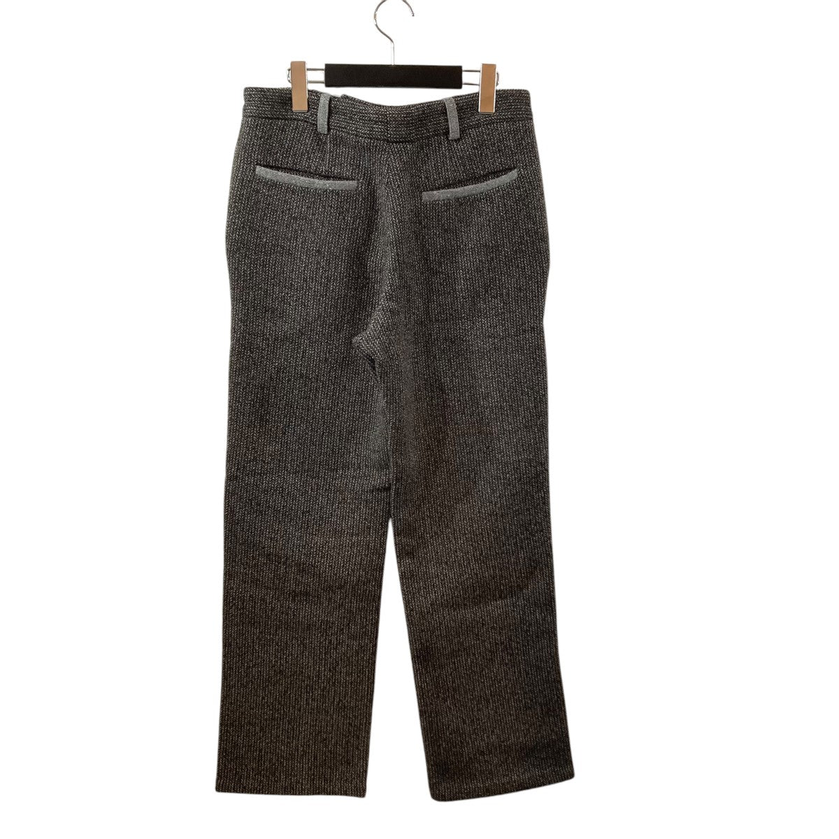 FRANK LEDER ヴィンテージ金具パーツ コットンリネン ストレートパンツ FRANK LEDER(フランクリーダー) リネンパンツ グレー サイズ S