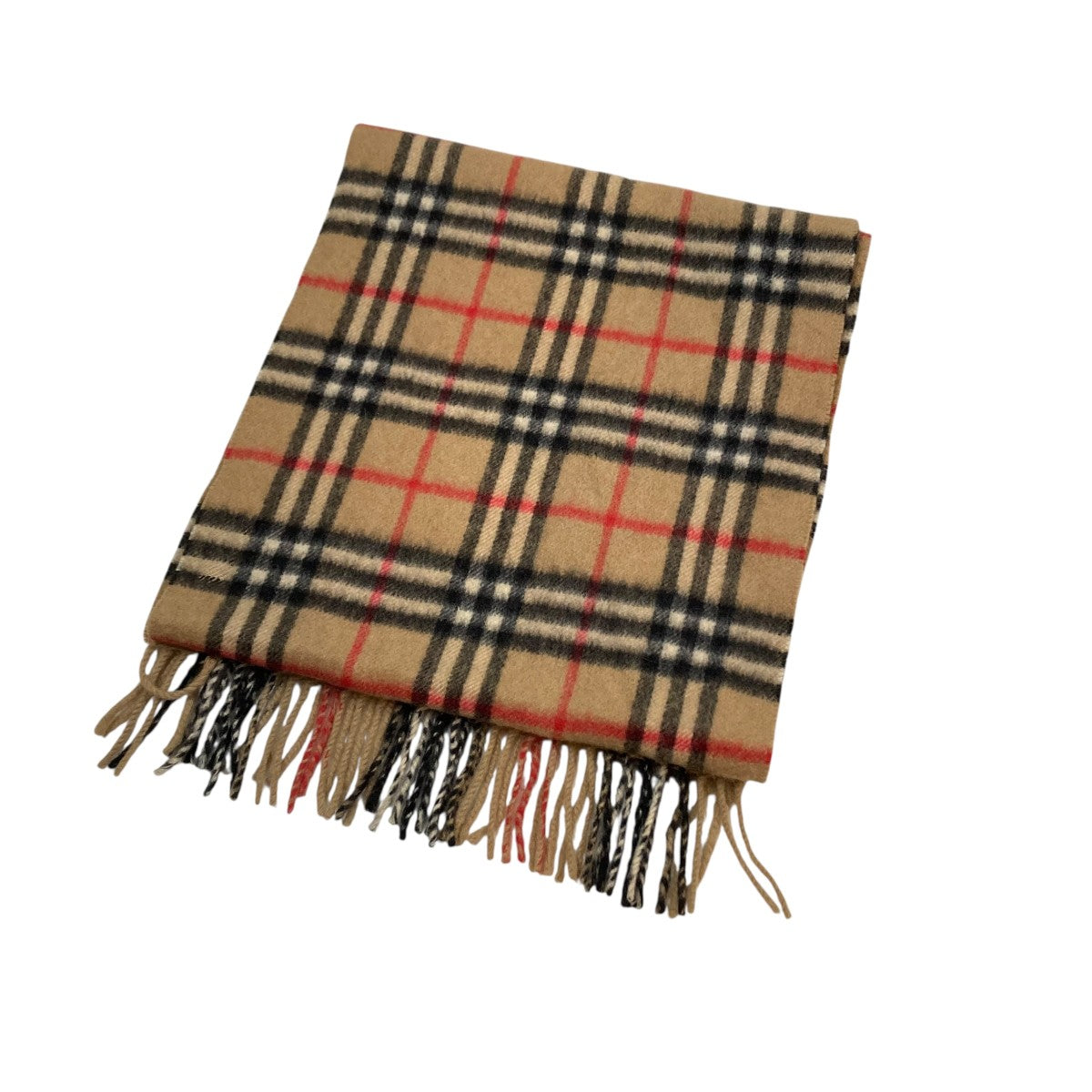 定価9万円　箱有り　BURBERRY チェック柄マフラー ベージュ/ブラック Burberry チェック柄マフラー BURBERRY バーバリーチェック柄