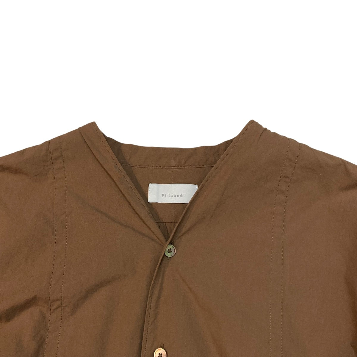 フランネル Phlannel Evening Bosom Shirt 長袖シャツ BBZ2082104A0002 ベージュ サイズ：3 Phlannel(フランネル) Evening Bosom Shirt長袖シャツ