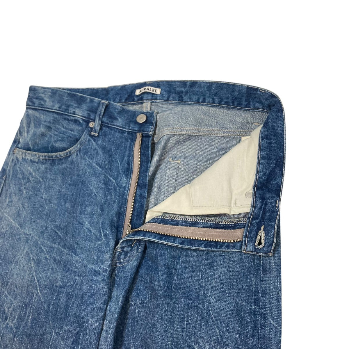 AURALEE Selvedge Faded Light DenimデニムパンツA23SP02DE 古着・中古-3枚目のアイテム画像