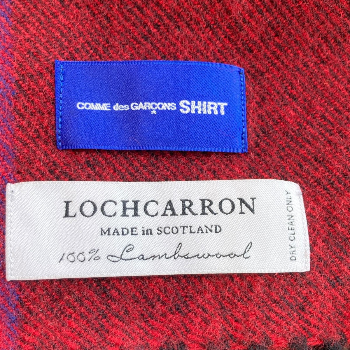 コムデギャルソン×LOCHCARRONウールチェックマフラー COMME des