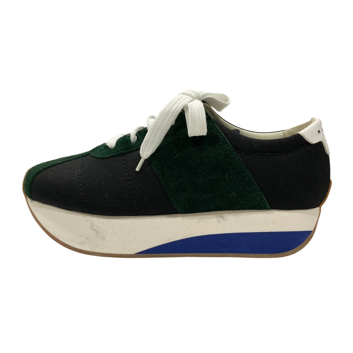 MARNI (マルニ) 厚底ローカットスニーカー レディース ネイビー MARNI(マルニ) 厚底スニーカー ネイビー×グリーン サイズ 43｜【公式