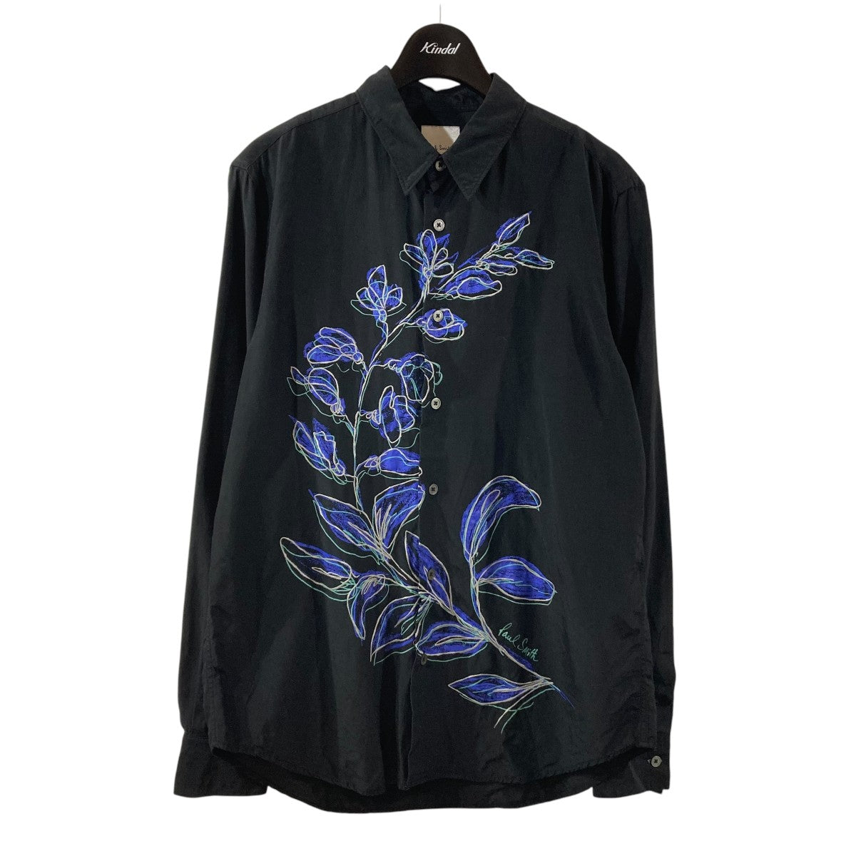 ポールスミス Paul Smith 長袖シャツ PF-CR-85156 ブラック×ブルー サイズ：M Paul Smith(ポールスミス) 長袖シャツPF-CR-85156 PF-CR-85156
