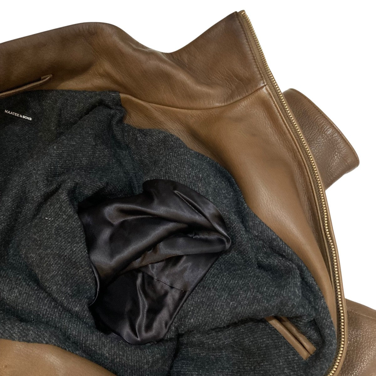 MAATEE&SONS　カシミアブレザーカーキ サイズ:2 マーティー 【値下げ】MAATEE＆SONS 4B JACKET ダブルジャケット