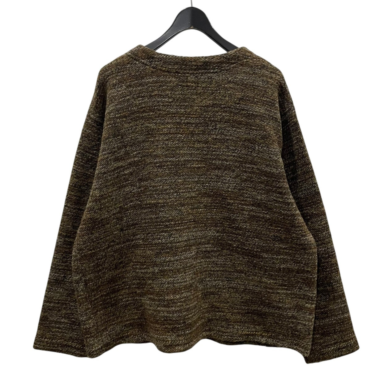 カインドオルオンライン Vネックニットカーディガン Knit Cardigan - Poly Wool Melange Knit ポリウール メランジニット NQ092 古着・中古-2枚目のアイテム画像