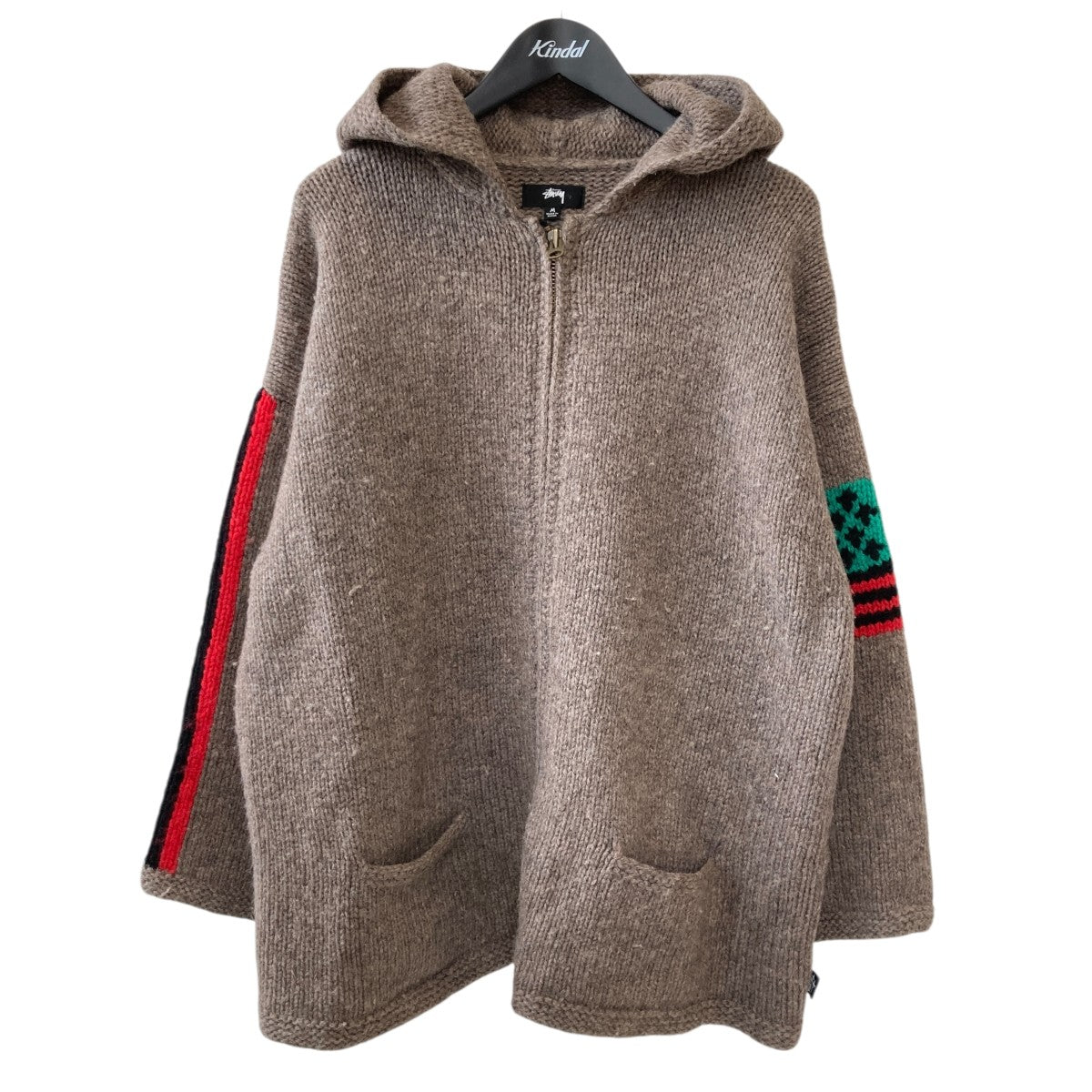 stussy×Denim Tears CARDIGAN KNIT SWEATERジップアップ ニットパーカー317009 古着・中古-1枚目のアイテム画像