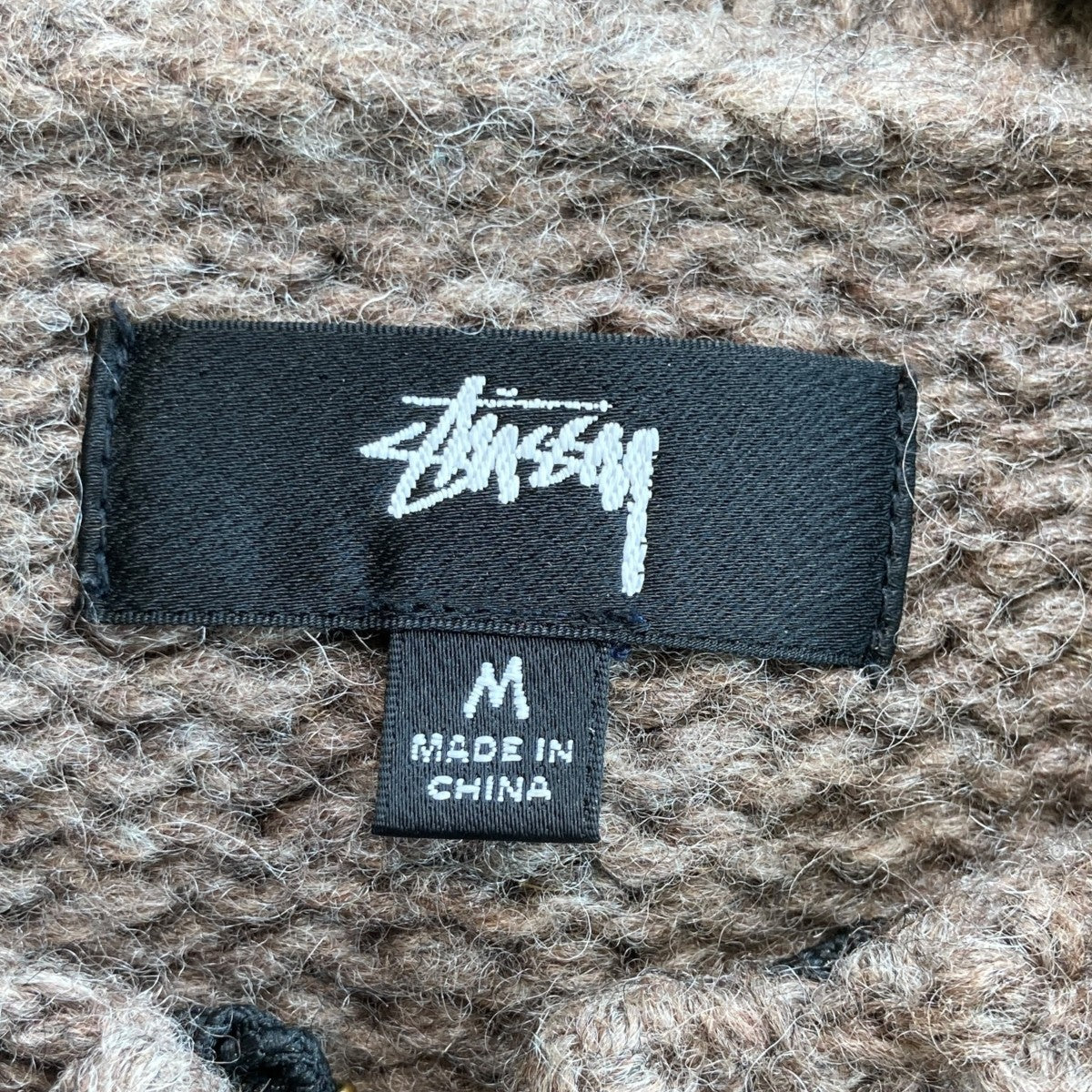 90s STUSSY ニットカーディガン　ジッパー　紺タグ　サイズ◎ 90s STUSSY ニットカーディガン ジッパー 紺タグ サイズ◎ 中古・古着