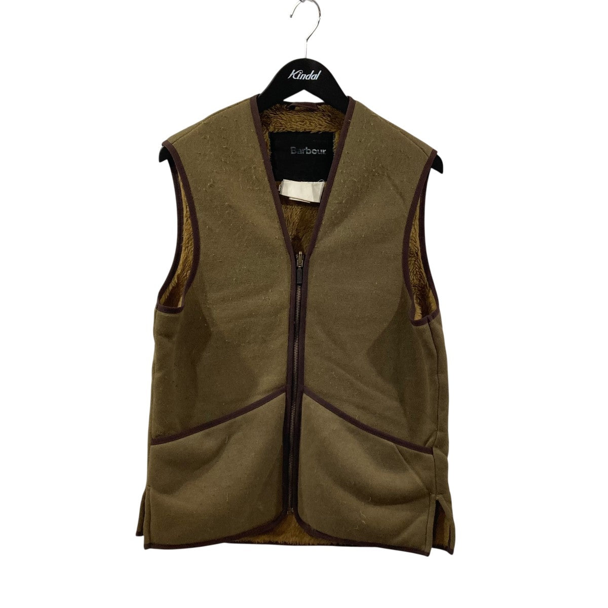 【美品】Barbour ファー ベスト インナー リバーシブル ブラウン 38 Barbour バブアー ファー ベスト インナー リバーシブル ブラウン 38