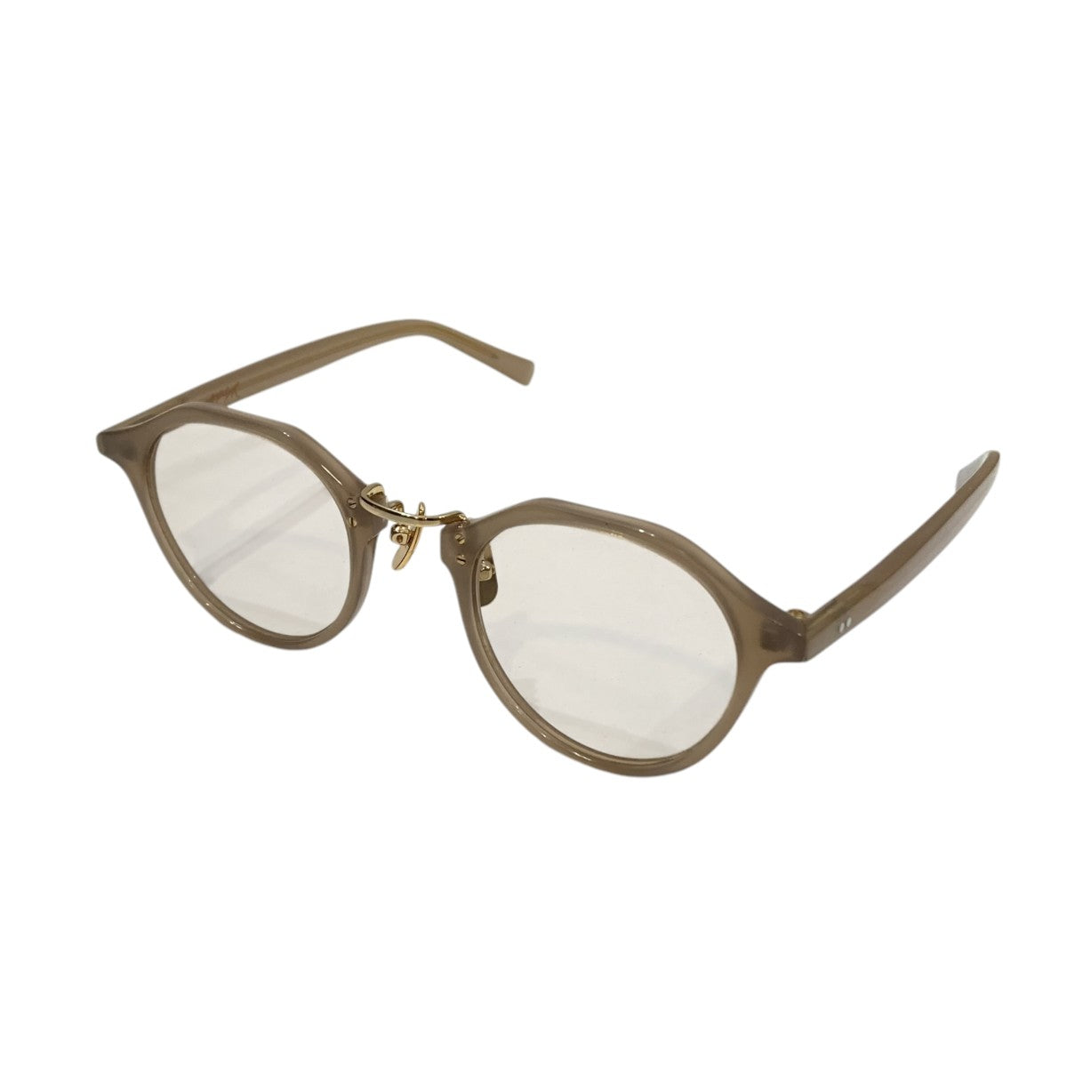 【美品】ADSR サングラス　ベージュ A．D．S．R．(エーディーエスアール) SATCHMO 06サングラス