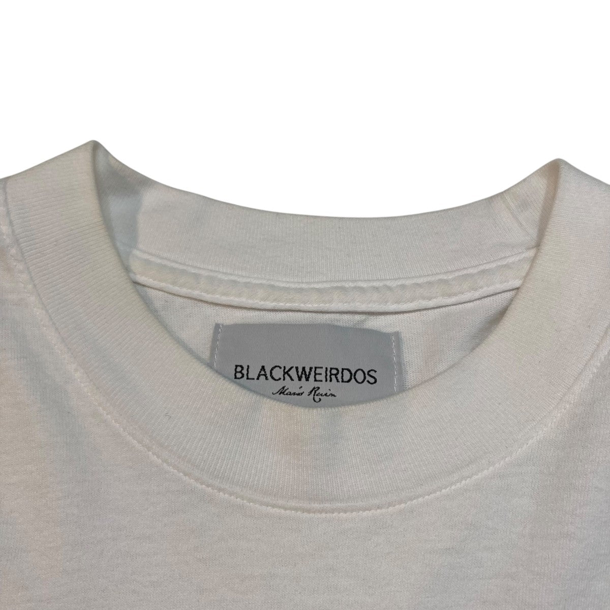 ブラックウィドウ Black Weirdos 21AW ELVIS SONY L／S TEE 長袖Tシャツ 21AW-LT03 ホワイト サイズ：M BLACK WEIRDOS「ELVIS SONY L/S Tee」 | gouter le c