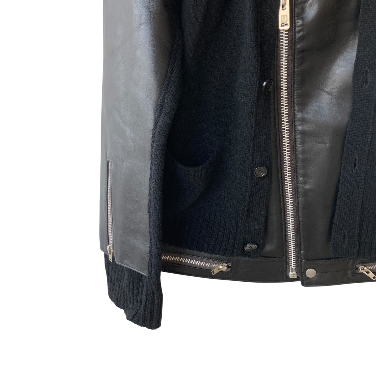 UNDERCOVER(アンダーカバー) 21AWKNカーデMIXライダースジャケット